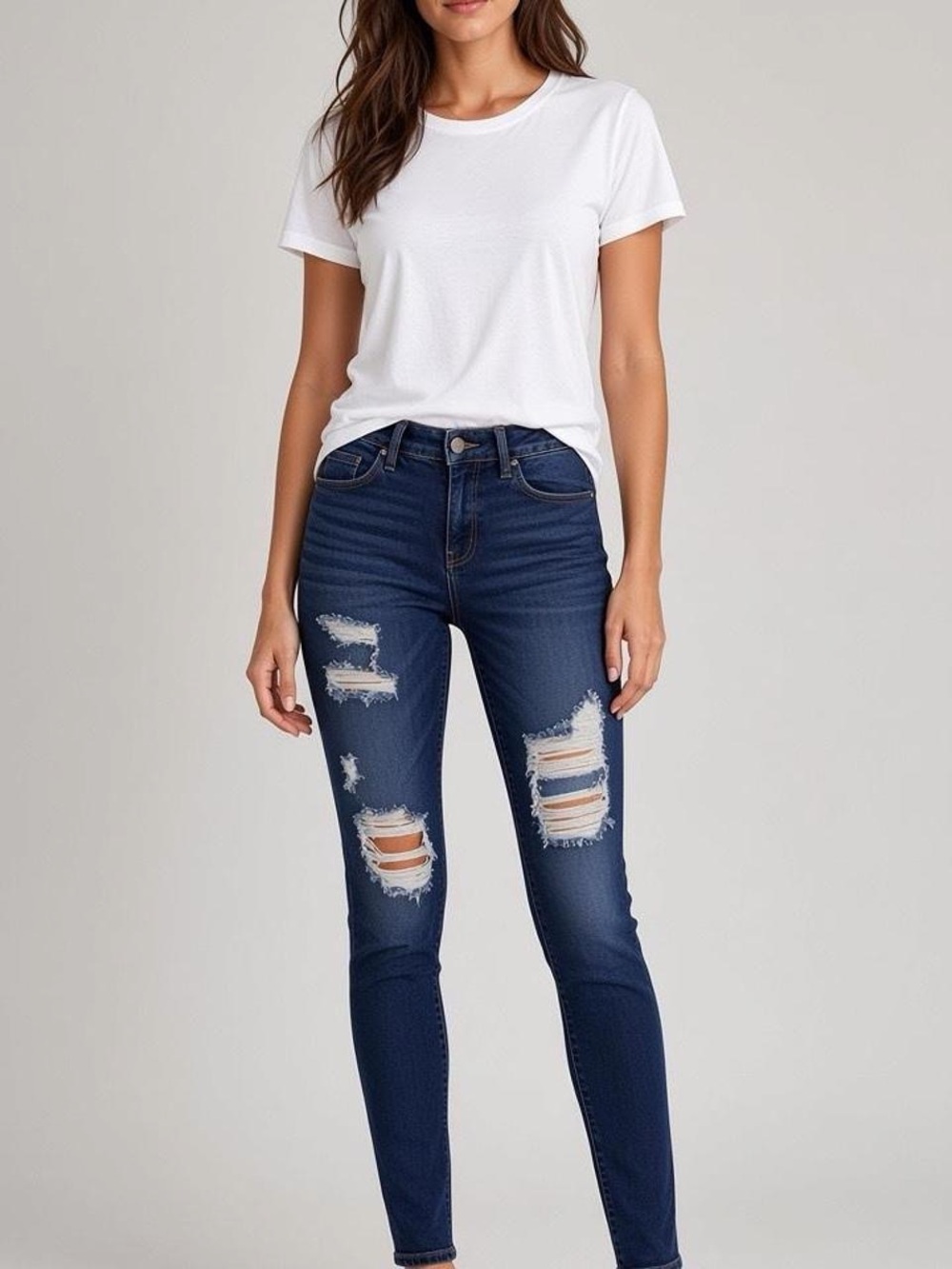 American Eagle Outfitters Distressed Skinny Jeans Size 0 Long